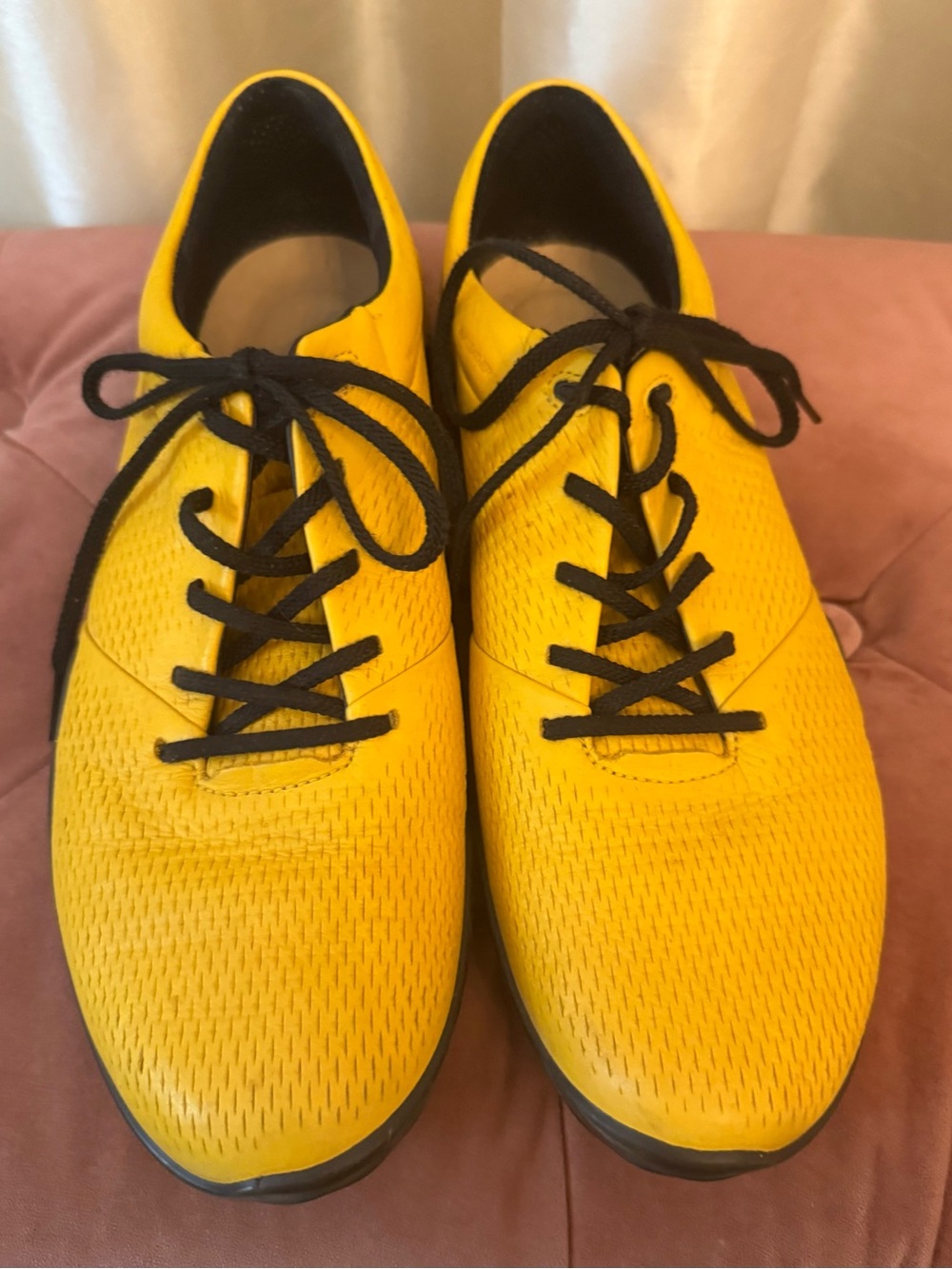 ECCO Men's Golf S-Lite Golf Shoes In Yellow US Size 8 EUC